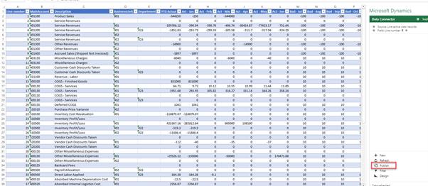 Dynamics 365 or from the Excel worksheet